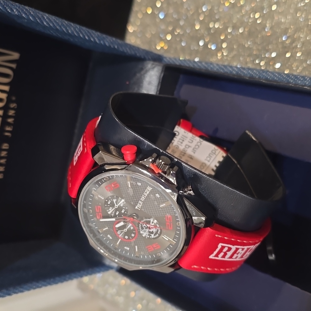 True Religion Script Band Chronograph 44.5MM Watch - Picture 7 of 9